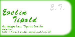 evelin tipold business card